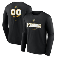 Pittsburgh Penguins Personalized Name & Number Midfielder Long Sleeve T-Shirt