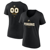 Pittsburgh Penguins Women's Personalized Name & Number Midfielder V-Neck T-Shirt