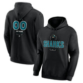 San Jose Sharks Personalized Name & Number Midfielder Pullover Hoodie