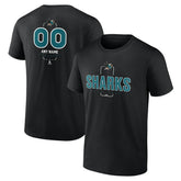 San Jose Sharks Personalized Name & Number Midfielder T-Shirt