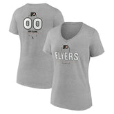 Philadelphia Flyers Women's Personalized Name & Number Midfielder V-Neck T-Shirt