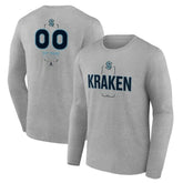 Seattle Kraken Personalized Name & Number Midfielder Long Sleeve T-Shirt