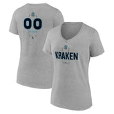 Seattle Kraken Women's Personalized Name & Number Midfielder V-Neck T-Shirt