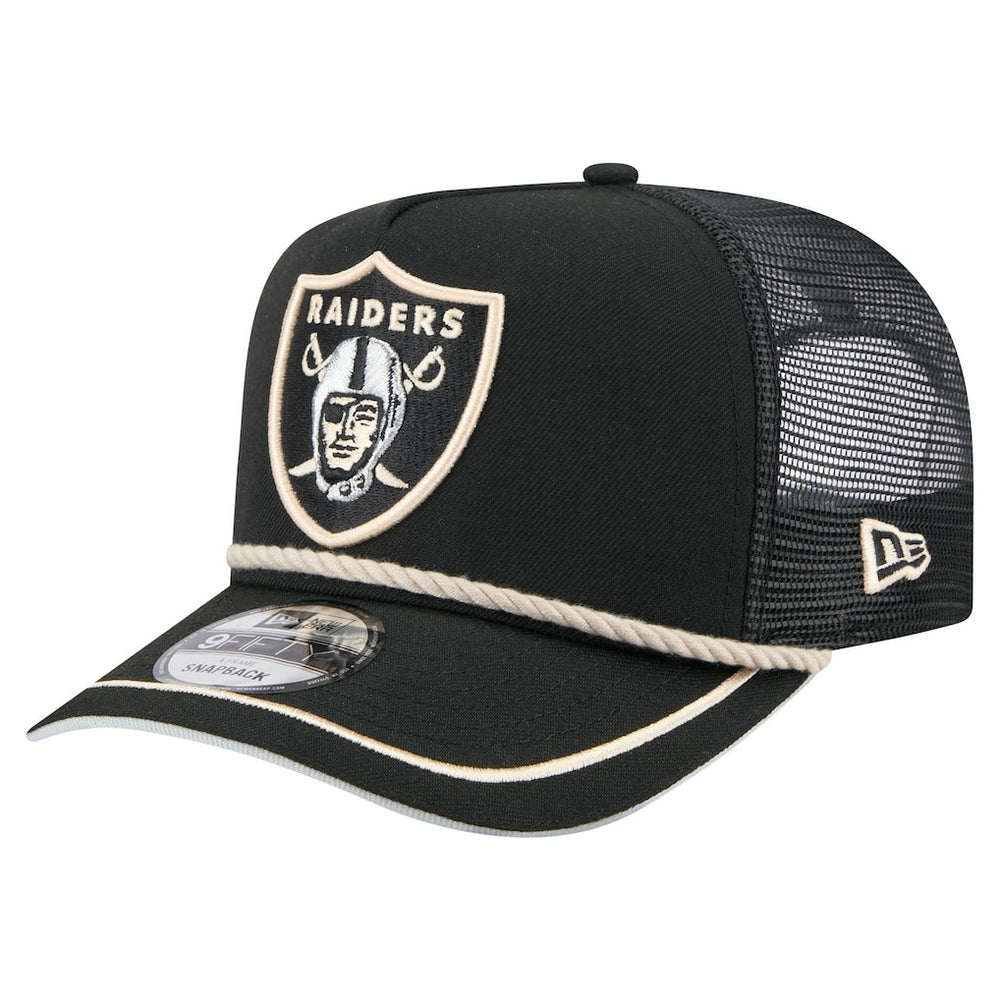 NFL Las Vegas Raiders Vintage Team Rope A-Frame Trucker 9FIFTY Snapback Hat