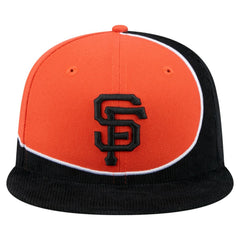 San Francisco Giants Retro Split Corduroy Snapback Hat - Black/Orange | New Era