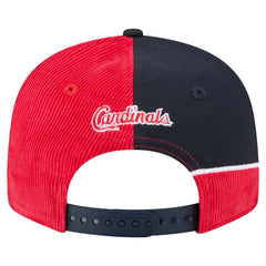 St. Louis Cardinals Retro Split Corduroy Snapback Hat - Red/Navy | New Era