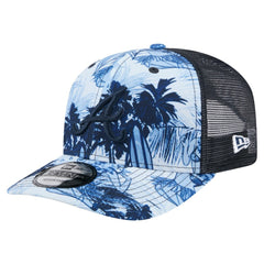 Atlanta Braves Hula Trucker 9SEVENTY Adjustable Hat - Navy | New Era