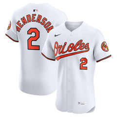 Gunnar Henderson Baltimore Orioles Home Elite Jersey - White | Nike