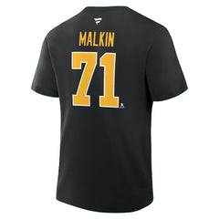 Evgeni Malkin Pittsburgh Penguins Fanatics Authentic Stack Name & Number T-Shirt
