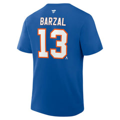 Mathew Barzal New York Islanders Fanatics Authentic Stack Name & Number T-Shirt