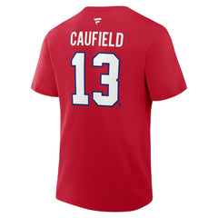 Cole Caufield Montreal Canadiens Fanatics Authentic Stack Name & Number T-Shirt