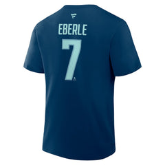 Jordan Eberle Seattle Kraken Fanatics Authentic Stack Name & Number T-Shirt