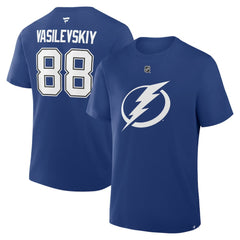 Andrei Vasilevskiy Tampa Bay Lightning Fanatics Authentic Stack Name & Number T-Shirt
