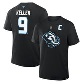 Clayton Keller Utah Mammoth Fanatics Authentic Stack Name & Number T-Shirt