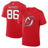Jack Hughes New Jersey Devils Fanatics Authentic Stack Name & Number T-Shirt