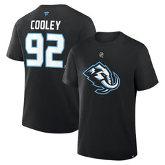 Logan Cooley Utah Mammoth Fanatics Authentic Stack Name & Number T-Shirt