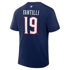 Adam Fantilli Columbus Blue Jackets Fanatics Authentic Stack Name & Number T-Shirt