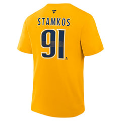 Steven Stamkos Nashville Predators Fanatics Authentic Stack Name & Number T-Shirt