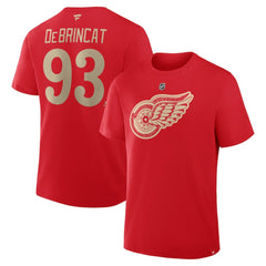 Alex DeBrincat Detroit Red Wings Fanatics Authentic Stack Name & Number T-Shirt