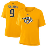 Filip Forsberg Nashville Predators Fanatics Women's Authentic Stack Name & Number T-Shirt