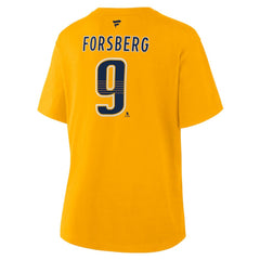Filip Forsberg Nashville Predators Fanatics Women's Authentic Stack Name & Number T-Shirt