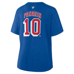 Artemi Panarin New York Rangers Fanatics Women's Authentic Stack Name & Number T-Shirt