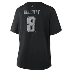 Drew Doughty Los Angeles Kings Fanatics Women's Authentic Stack Name & Number T-Shirt