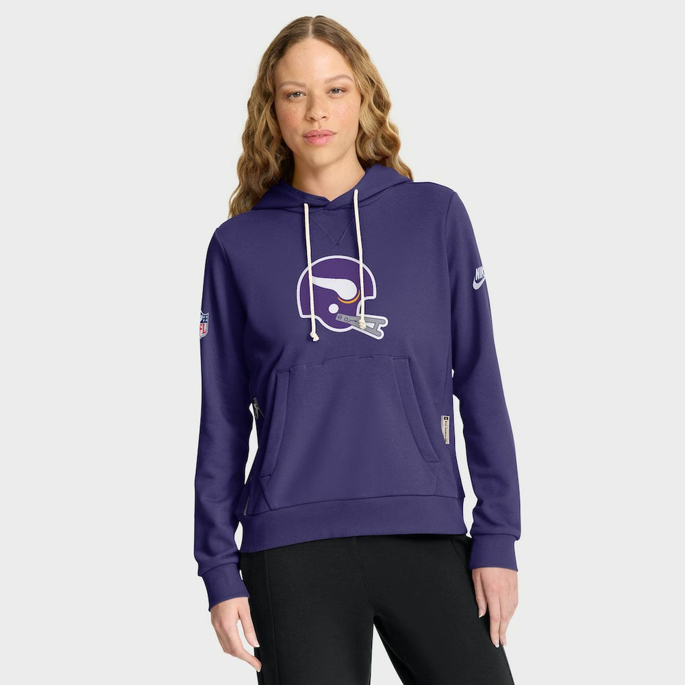 NFL Minnesota Vikings Women's Throwback Sideline Standard Issue Dri-FIT Hoodie