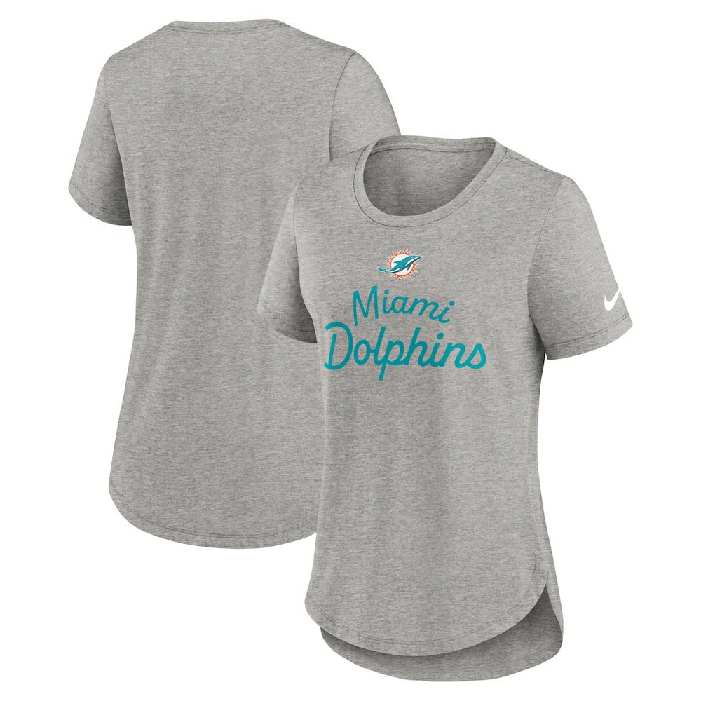 NFL Miami Dolphins Women's Script Tri-Blend T-Shirt