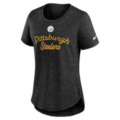 NFL Pittsburgh Steelers Women's Script Tri-Blend T-Shirt