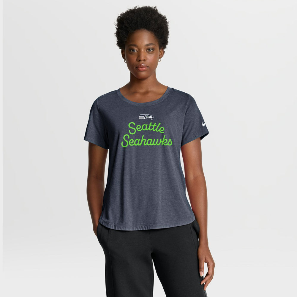 NFL Seattle Seahawks Women's Script Tri-Blend T-Shirt