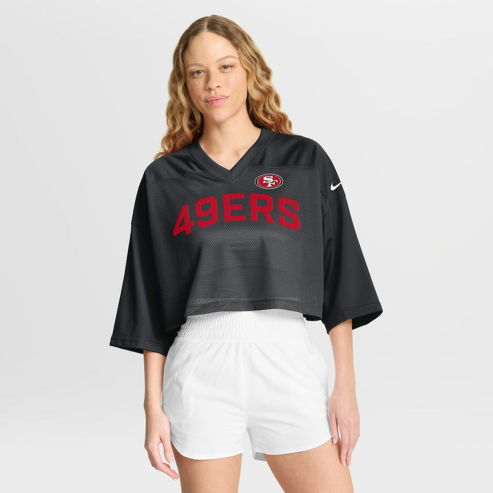 NFL San Francisco 49ers Women's Primetime Cropped Mesh Dri-FIT Fashion Jersey