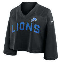 NFL Detroit Lions Women's Primetime Cropped Mesh Dri-FIT Fashion Jersey