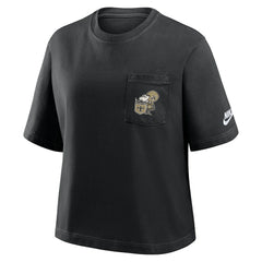 NFL New Orleans Saints Women's Rewind Pocket Boxy T-Shirt
