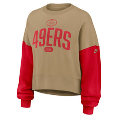 NFL San Francisco 49ers Women's Oversized Rewind Pullover Sweatshirt