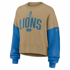 NFL Detroit Lions Women's Oversized Rewind Pullover Sweatshirt