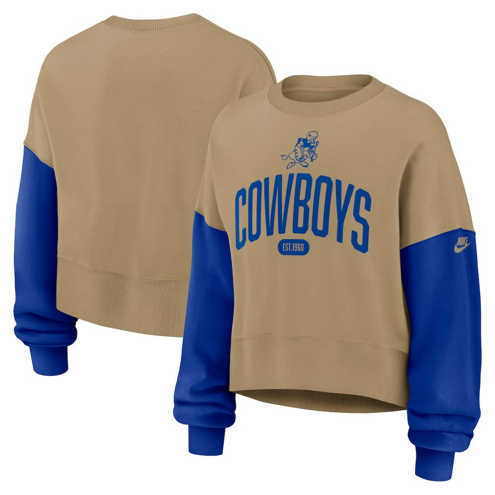NFL Dallas Cowboys Women's Oversized Rewind Pullover Sweatshirt