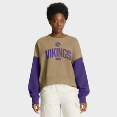 NFL Minnesota Vikings Women's Oversized Rewind Pullover Sweatshirt