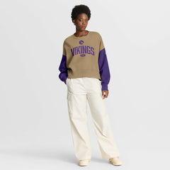 NFL Minnesota Vikings Women's Oversized Rewind Pullover Sweatshirt