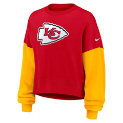 NFL Kansas City Chiefs Women's Oversized Color-Block Pullover Sweatshirt