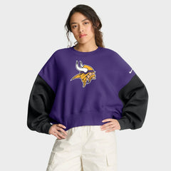 NFL Minnesota Vikings Women's Oversized Color-Block Pullover Sweatshirt