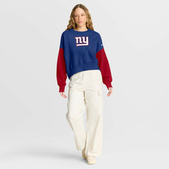 NFL New York Giants Women's Oversized Color-Block Pullover Sweatshirt