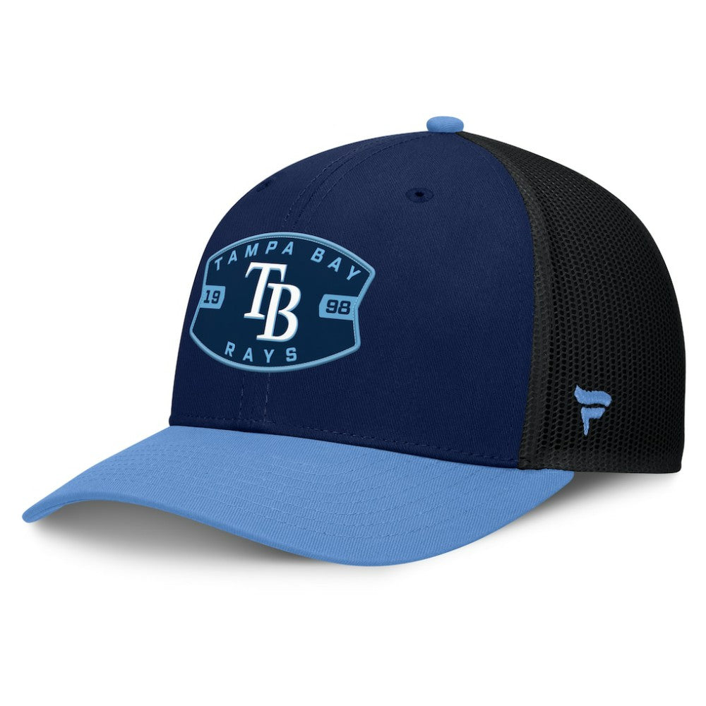 Tampa Bay Rays Cutoff Adjustable Trucker Hat - Navy/Light Blue