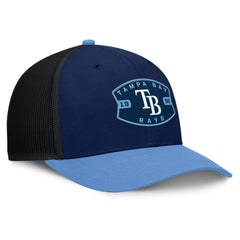 Tampa Bay Rays Cutoff Adjustable Trucker Hat - Navy/Light Blue
