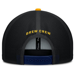 Milwaukee Brewers Cutoff Adjustable Trucker Hat - Navy/Gold