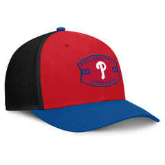 Philadelphia Phillies Cutoff Adjustable Trucker Hat - Red/Royal