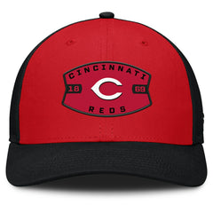 Cincinnati Reds Cutoff Adjustable Trucker Hat - Red/Black