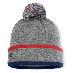 Boston Red Sox Backstop Cuffed Knit Hat with Pom - Heather Gray