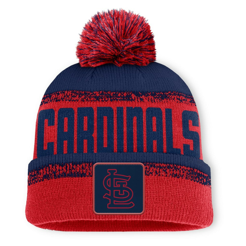 St. Louis Cardinals No-Doubter Cuffed Knit Hat with Pom - Red/Navy