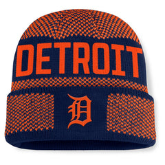 Detroit Tigers Rotation Cuffed Knit Hat - Navy